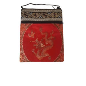 Bolsa seda vermelha e preto