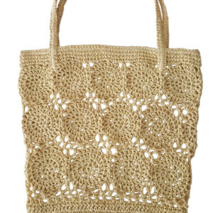 Bolsa em croche bege