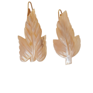 Presilhas de cabelo par folhas em madreperola